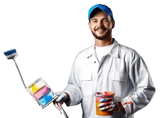 Team finishing commercial painting in New Jersey retail space